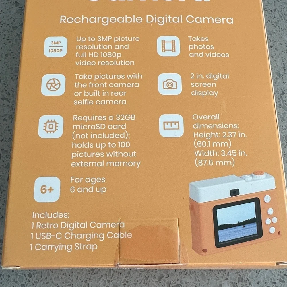Orange Retro Digital Camera